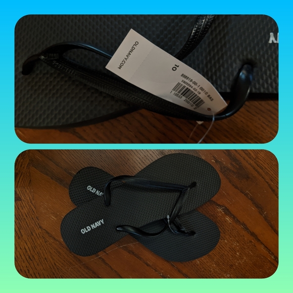 5/$25 old navy size 10 sandels, black, new in package - Picture 2 of 4